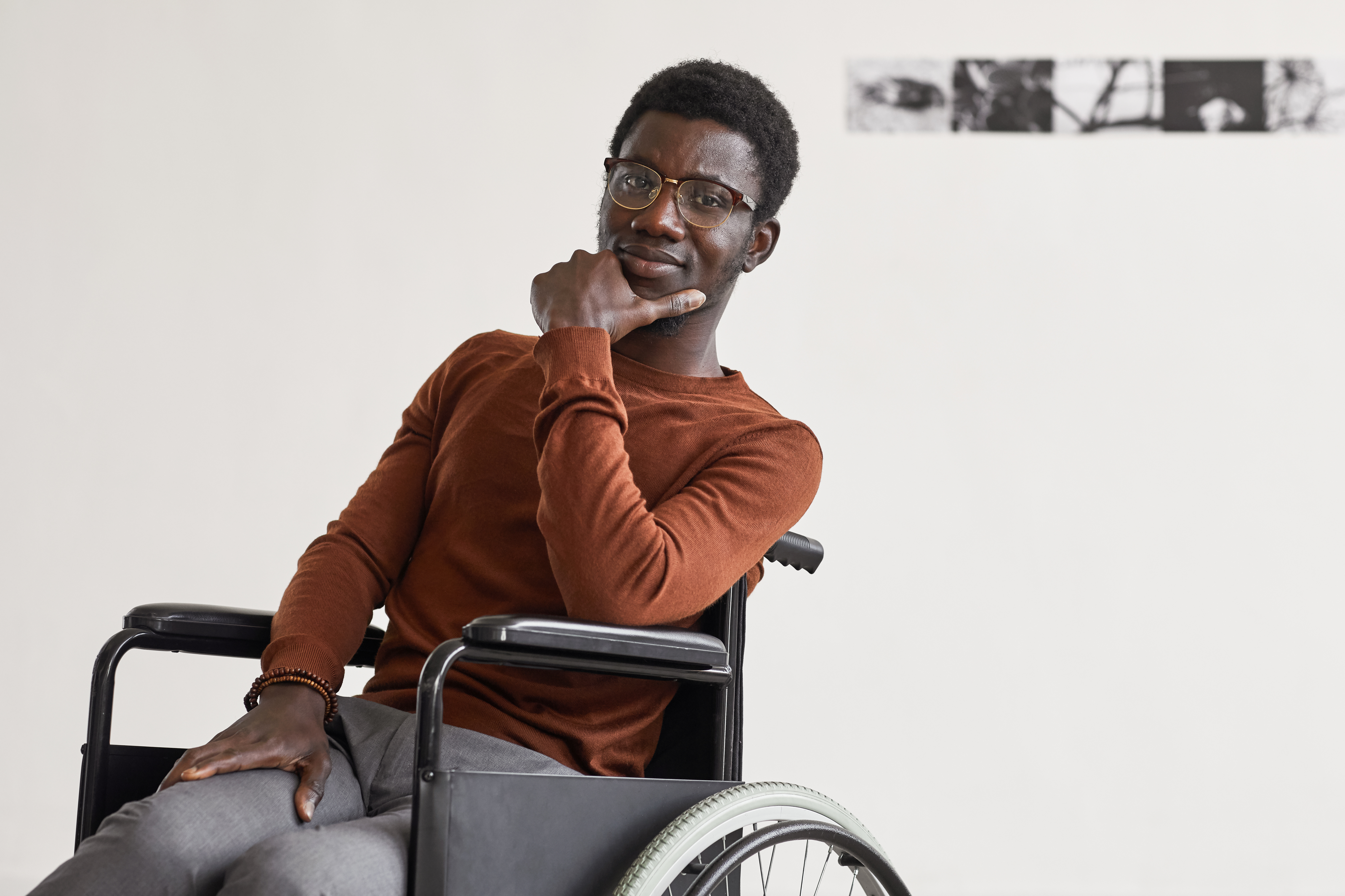 Disabled Man on a Wheelchair